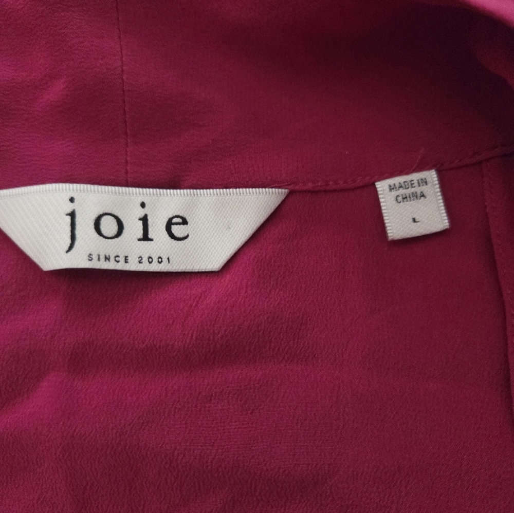 Joie "Ocana" Fuchsia Silk Sleeveless Top Size Large NWOT - Picture 4 of 9